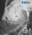 Huracán Ian entrando a Florida en Septiembre de 2022